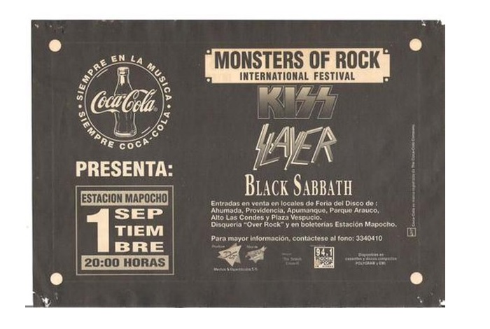 Videos: 30 años del debut de Kiss, Black Sabbath y Slayer en Chile